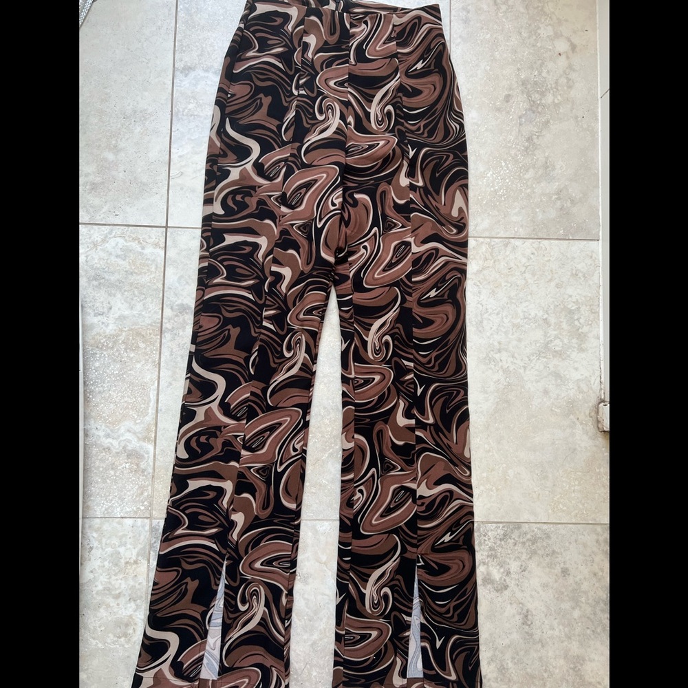 Flared pants with slit at front - Picture 1 of 1